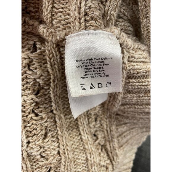 Eddie Bauer Long Open Waterfall Brown Sleeveless Cardigan Sweater - Picture 6 of 10